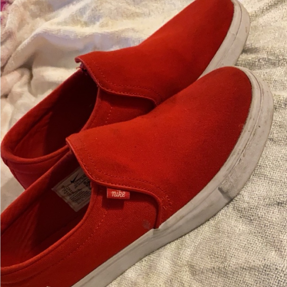 Nike Red Slipons size 7